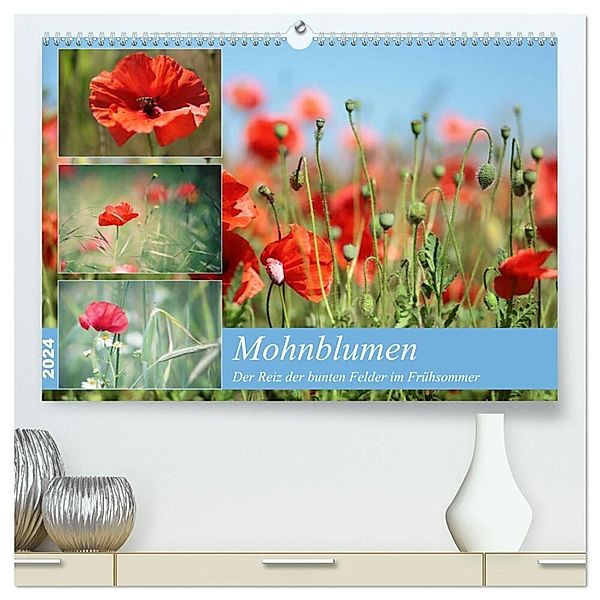 Mohnblumen (hochwertiger Premium Wandkalender 2024 DIN A2 quer), Kunstdruck in Hochglanz, Thomas Deter