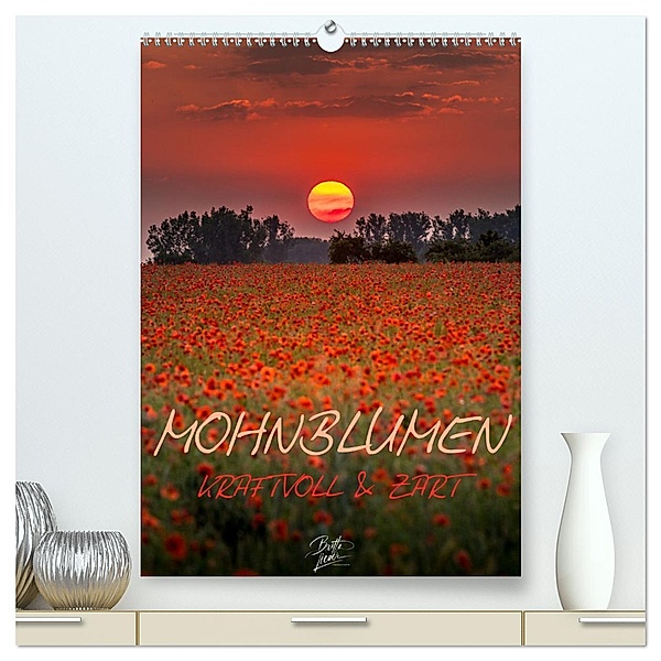 Mohnblumen - kraftvoll und zart (hochwertiger Premium Wandkalender 2025 DIN A2 hoch), Kunstdruck in Hochglanz, Calvendo, Britta Lieder