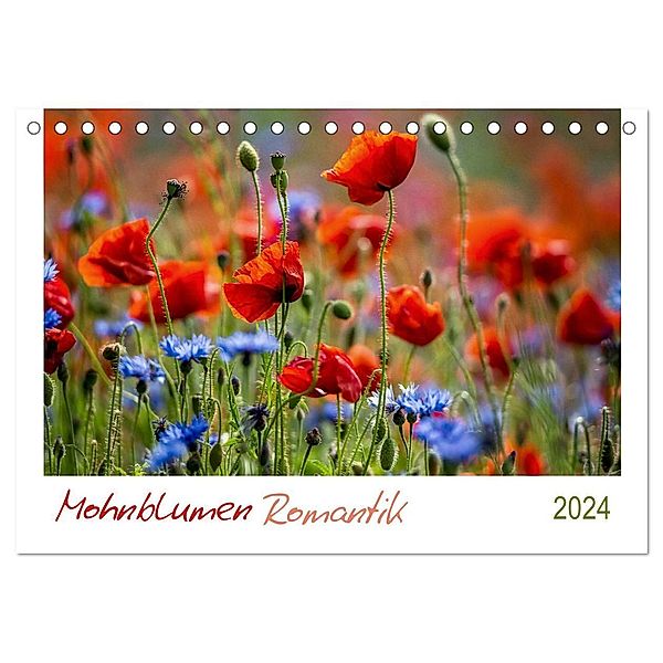 Mohnblumen Romantik (Tischkalender 2024 DIN A5 quer), CALVENDO Monatskalender, Linda Geisdorf