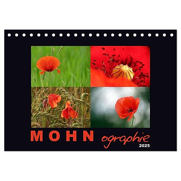 MOHNographie (Tischkalender 2025 DIN A5 quer), CALVENDO Monatskalender, Calvendo, Angelika Giessl