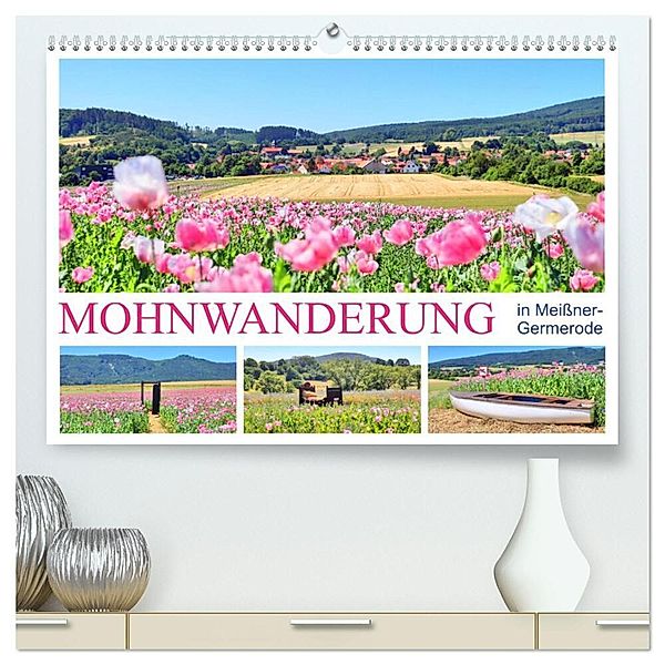 Mohnwanderung in Meissner-Germerode (hochwertiger Premium Wandkalender 2024 DIN A2 quer), Kunstdruck in Hochglanz, Sabine Löwer