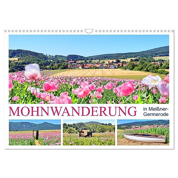 Mohnwanderung in Meißner-Germerode (Wandkalender 2024 DIN A3 quer), CALVENDO Monatskalender, Sabine Löwer