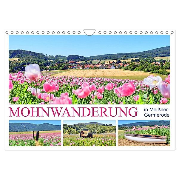 Mohnwanderung in Meißner-Germerode (Wandkalender 2024 DIN A4 quer), CALVENDO Monatskalender, Sabine Löwer