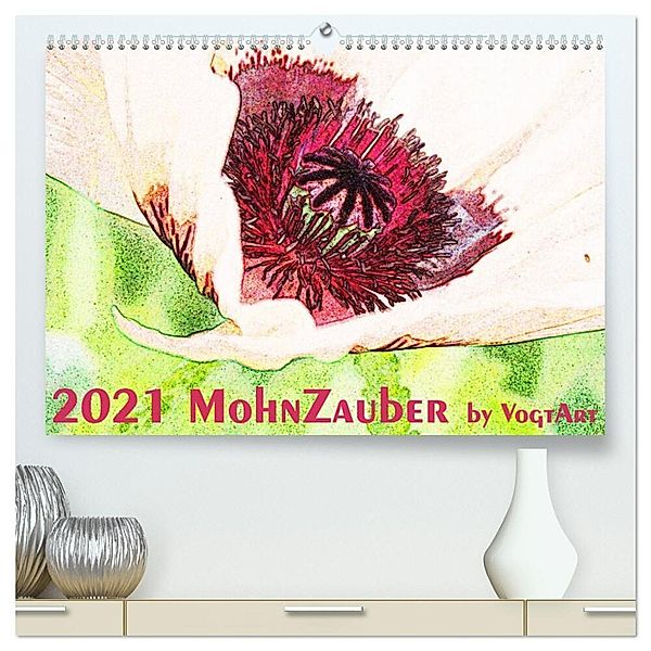 MohnZauber (hochwertiger Premium Wandkalender 2024 DIN A2 quer), Kunstdruck in Hochglanz, VogtArt