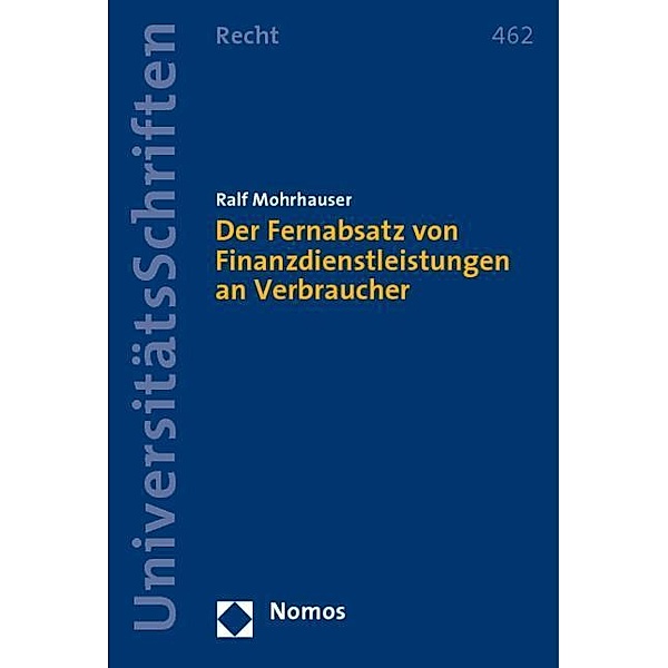 Mohrhauser, R: Fernabsatz von Finanzdienstleistungen an Verb, Ralf Mohrhauser