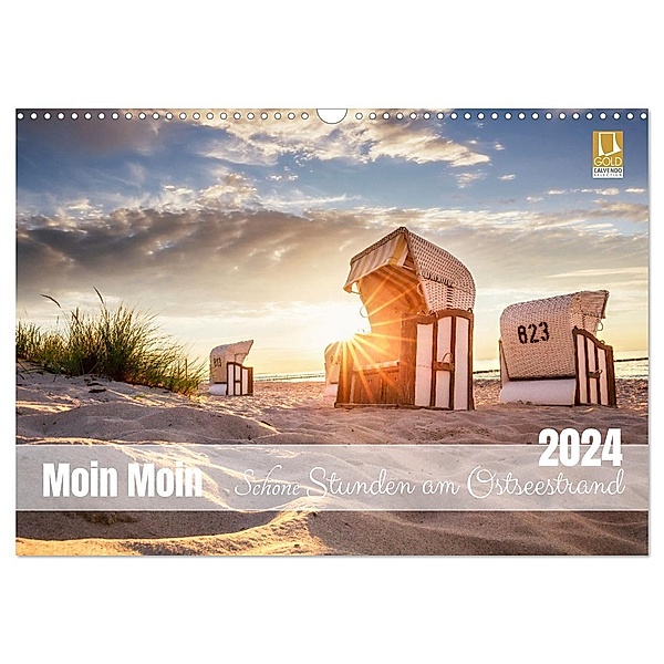 Moin Moin Schöne Stunden am Ostseestrand (Wandkalender 2024 DIN A3 quer), CALVENDO Monatskalender, Linda Geisdorf Photography