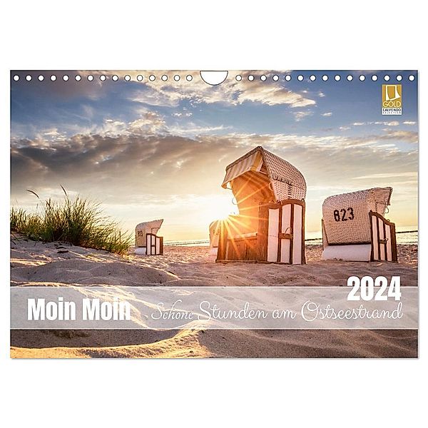 Moin Moin Schöne Stunden am Ostseestrand (Wandkalender 2024 DIN A4 quer), CALVENDO Monatskalender, Linda Geisdorf Photography
