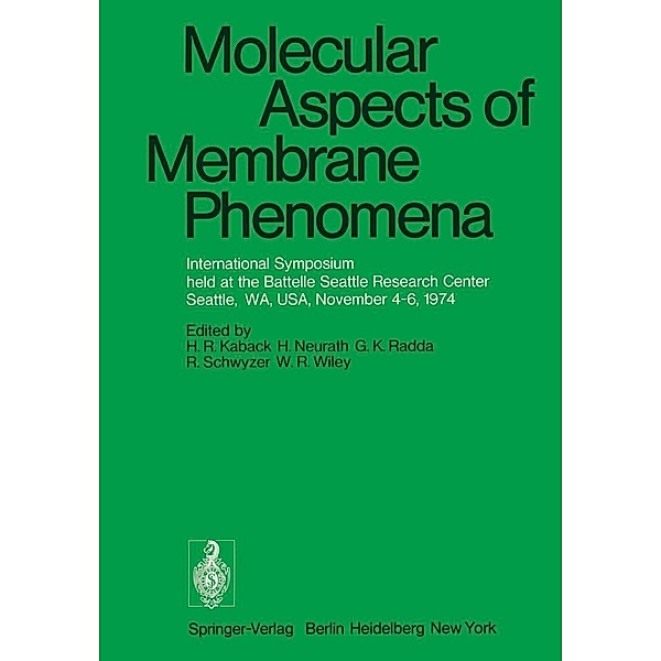 Molecular Aspects of Membrane Phenomena