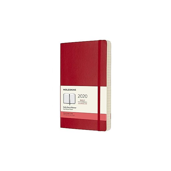 Moleskine 12 Monate Tageskalender 2020 Large/A5, Scharlachrot