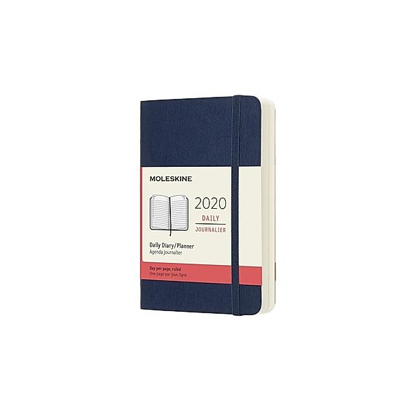 Moleskine 12 Monate Tageskalender 2020 Pocket/A6, Saphir