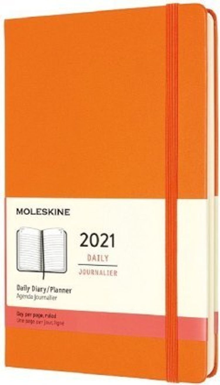 Moleskine 12 Monate Tageskalender 2021 Large A5, Kadmium Orange - Kalender  bestellen