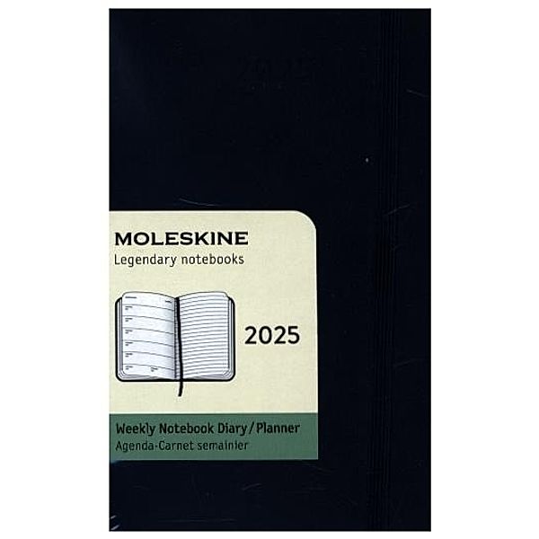 Moleskine 12 Monate Wochen Notizkalender 2025, Pocket/A6