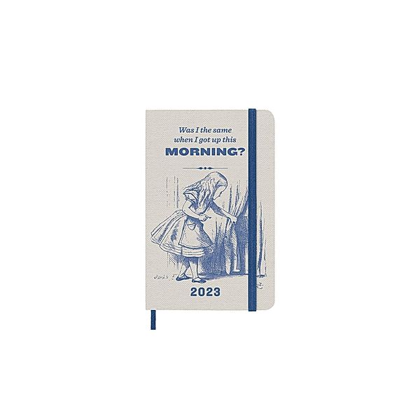 Moleskine 12 Monate Wochen Notizkalender - Alice Im Wunderland 2023, Pocket/A6,  Blau