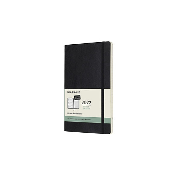 Moleskine 12 Monate Wochen Notizkalender Deutsch 2022 Large/A5, Schwarz