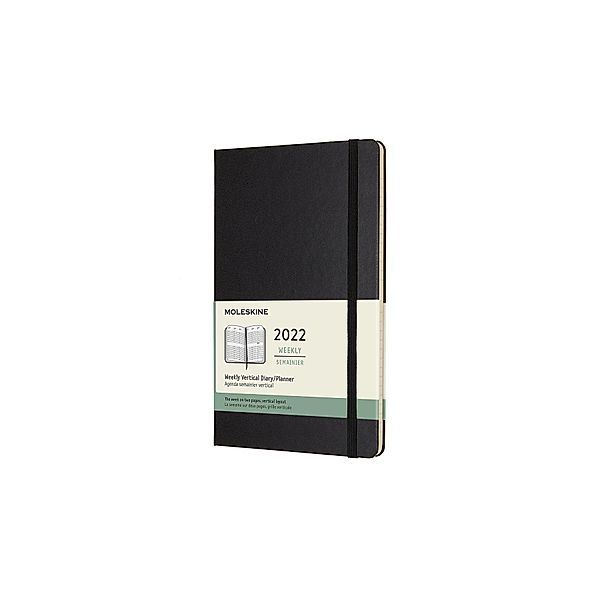 Moleskine 12 Monate Wochenkalender 2022 Large/A5, Schwarz