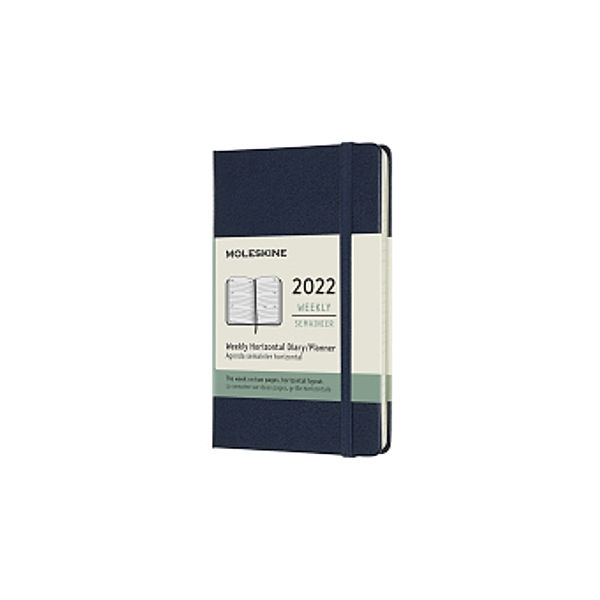 Moleskine 12 Monate Wochenkalender 2022 Pocket/A6, Saphir