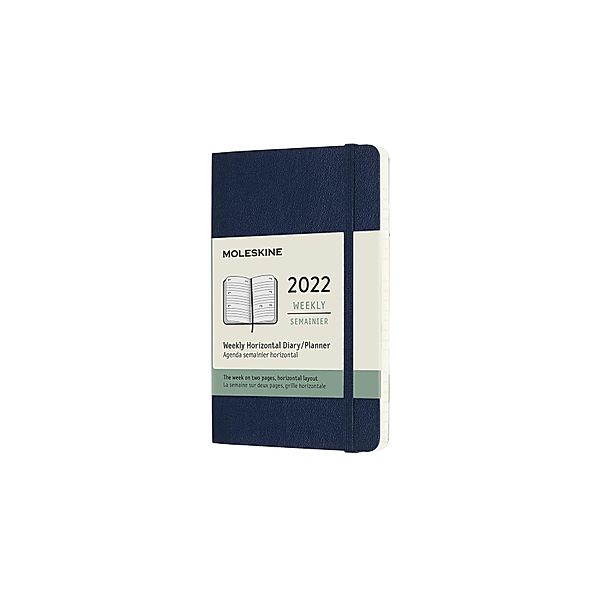 Moleskine 12 Monate Wochenkalender 2022 Pocket/A6, Saphir