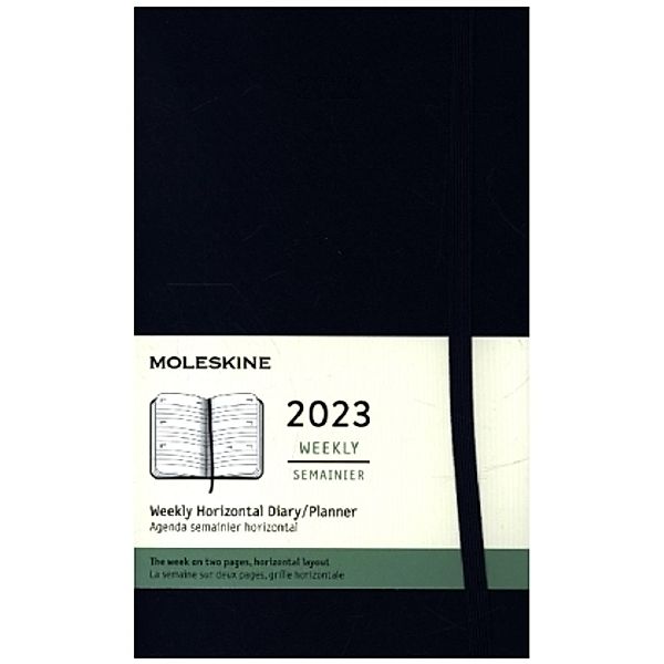 Moleskine 12 Monate Wochenkalender 2023, Large/A5, Saphir