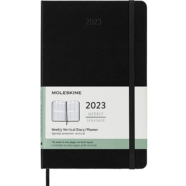 Moleskine 12 Monate Wochenkalender 2023, Large/A5, Schwarz