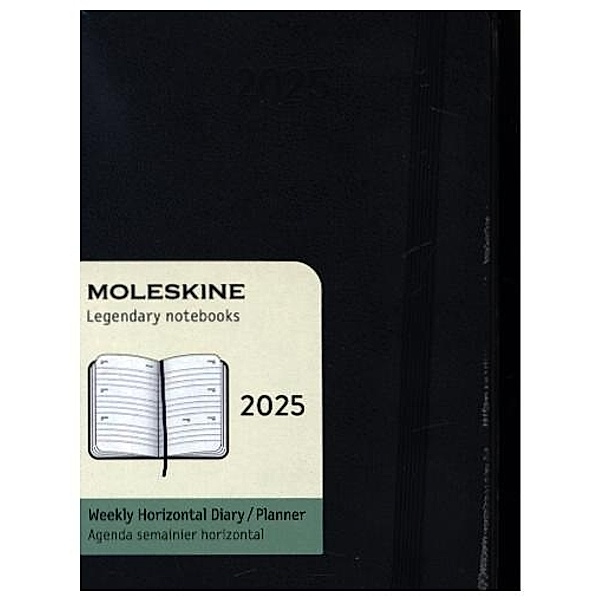 Moleskine 12 Monate Wochenkalender 2025, Pocket, Schwarz