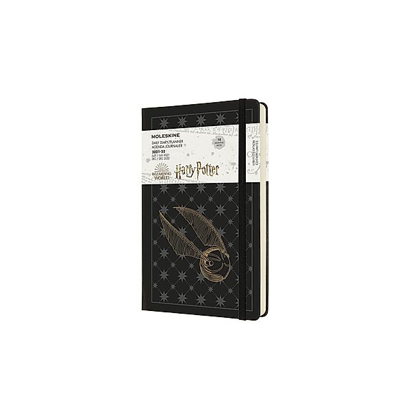 Moleskine 18 Monate Tageskalender 2021/2022 - Harry Potter, Large/A5, Schwarz