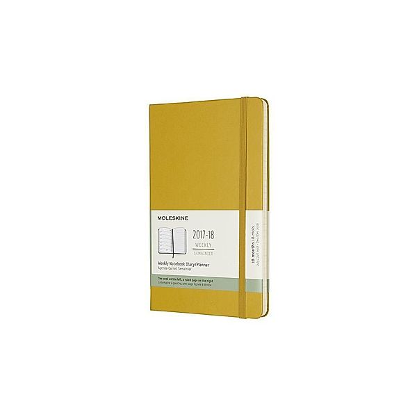 Moleskine 18 Monate Wochen Notizkalender 2017/2018, L/A5, Hard Cover, Ahorngelb, Moleskine