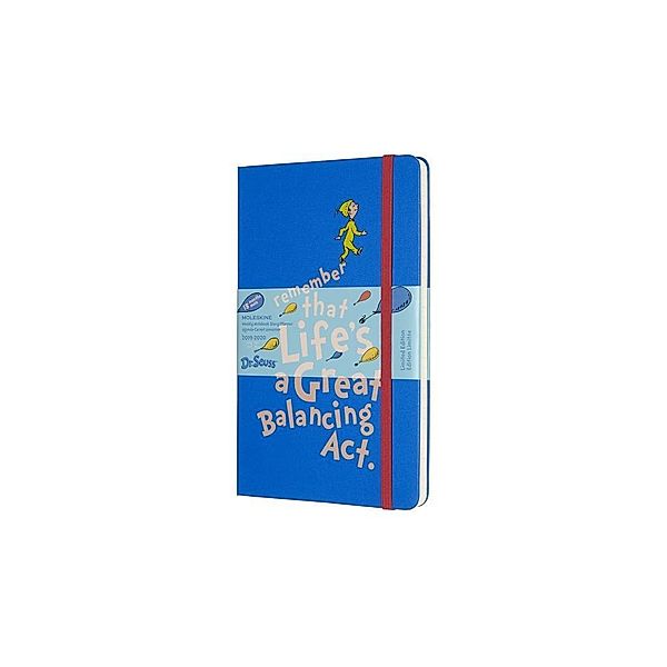 Moleskine 18 Monate Wochen Notizkalender - Dr. Seuss 2019/2020 Large/A5, Blau