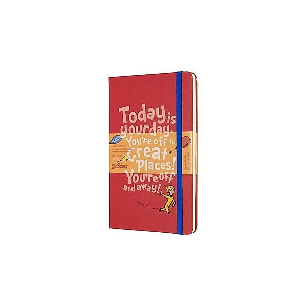 Moleskine 18 Monate Wochen Notizkalender - Dr. Seuss 2019/2020 Large/A5, Rot