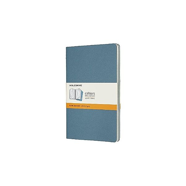 Moleskine Cahier, Large/A5, 3er Set, Liniert, Kartoneinband, Lebhaftes Blau, Moleskine