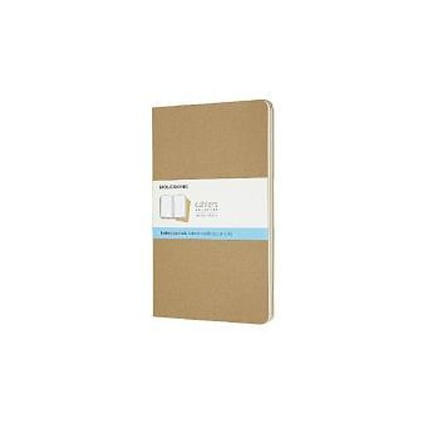 Moleskine Cahier Large/A5, 3er Set, Punktraster, Kartoneinband, Packpapierbraun