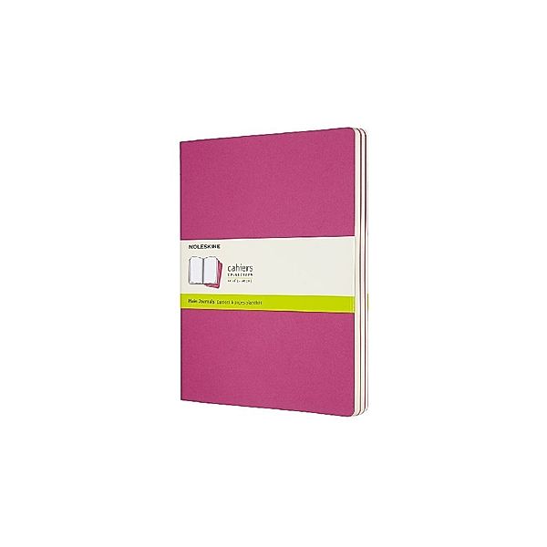 Moleskine Cahier Notizhefte Blanko, Xlarge, Kartoneinband, 3er Set, Kinetisches Pink, Moleskine