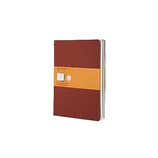 Moleskine Cahier Pocket Ruled Red Cover XL. 3er Pack