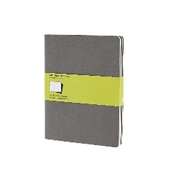 Moleskine Cahier XL, blanko, grau, 3er-Set