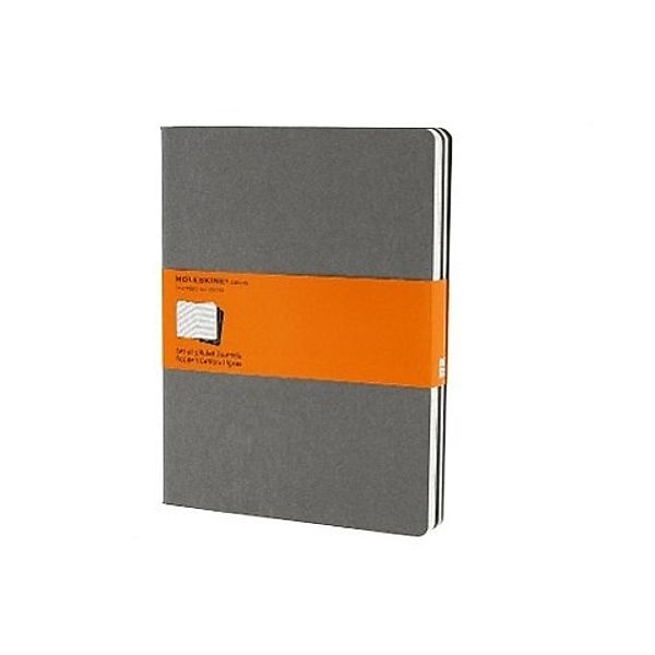 Moleskine Cahier XL, liniert, grau, 3er-Set