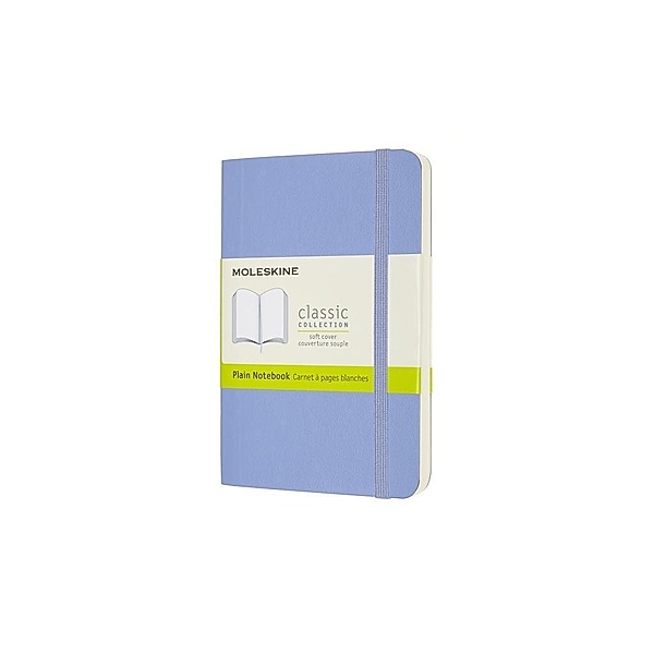 Moleskine Classic, Notizbuch Pocket/A6 Blanko, Hortensien Blau