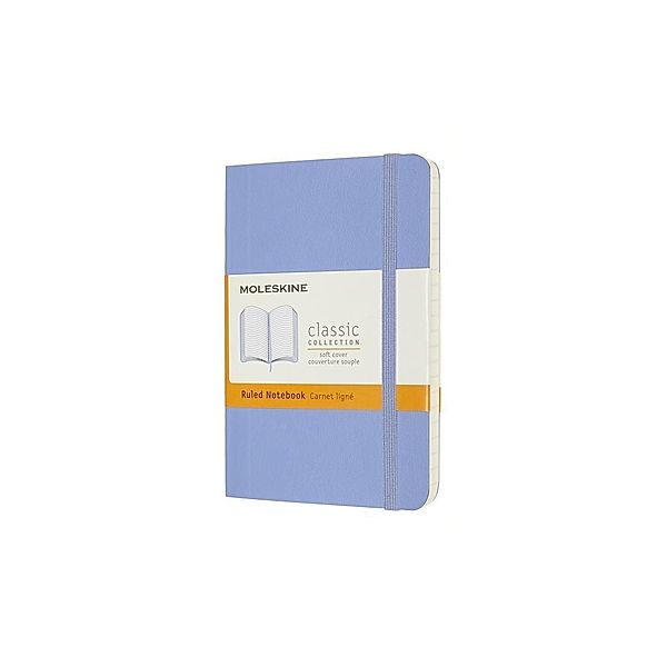 Moleskine Classic, Notizbuch Pocket/A6 Liniert, Hortensien Blau