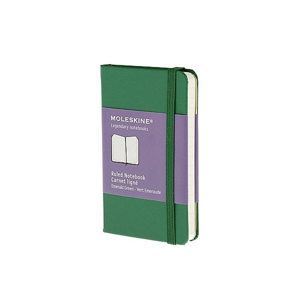 Moleskine classic, XSmall, Ruled Notebook, grass green