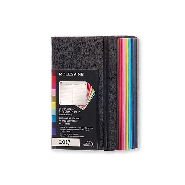 Moleskine Colour A Month Tageskalender P/A6, Soft Cover 2017, Moleskine