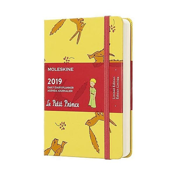 Moleskine Der Kleine Prinz 12 Monate Tageskalender 2019, P/A6, Hard Cover, Sonnenblumengelb
