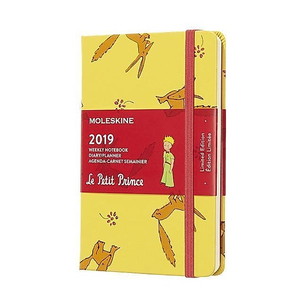Moleskine Der Kleine Prinz Wochen Notizkalender 12 Monate, 2019, P/A6, Hard Cover, Sonnenblumengelb