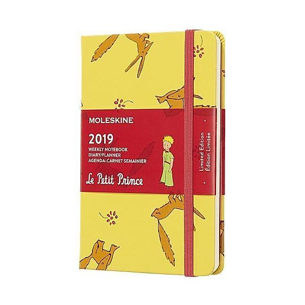 Moleskine Der Kleine Prinz Wochen Notizkalender 12 Monate, 2019, P/A6, Hard Cover, Sonnenblumengelb