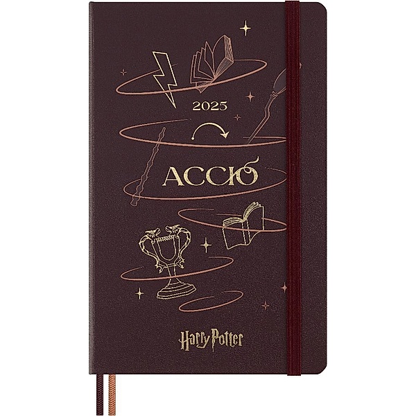 Moleskine Harry Potter Accio 12 Monate Tageskalender 2025, L/A5