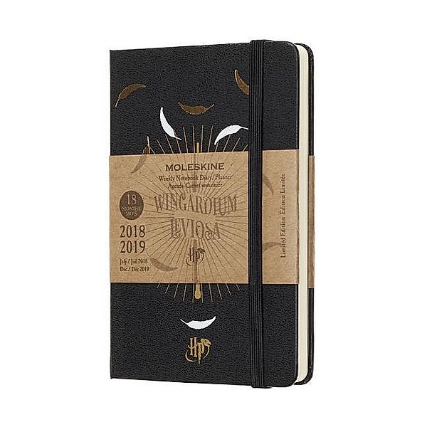 Moleskine Harry Potter Limited Edition Notebook Black Pocket Weekly 18-month Diary 2018-2019, Moleskine