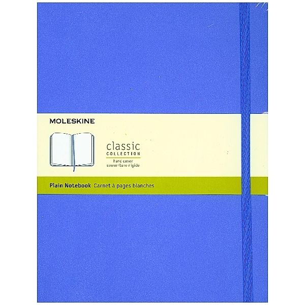 Moleskine / Moleskine Classic, Notizbuch Extra Large Blanko, Hortensien Blau