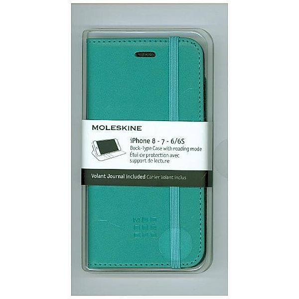 Moleskine - Moleskine Klassisches Etui Im Notizbuchstil für Iphone 6/6S/7/8, mit Standfunktion, Riff Blau