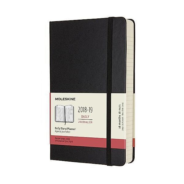 Moleskine Notebook Black Large Daily 18-month Diary 2018/2019 Hard, Moleskine