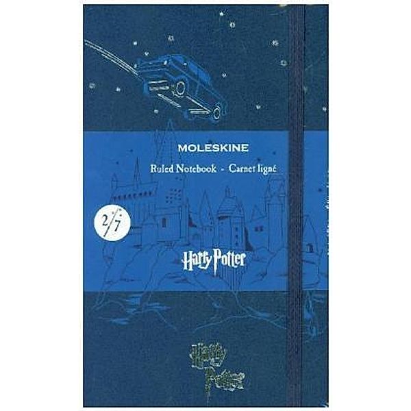 Moleskine Notizbuch - Harry Potter Large, A5, Liniert, Hard Cover, Blau