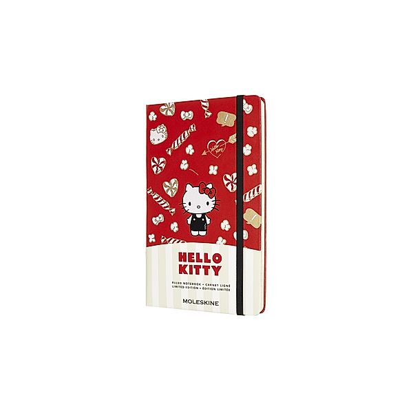 Moleskine Notizbuch - Hello Kitty, Large/A5, Liniert, Rot, Moleskine