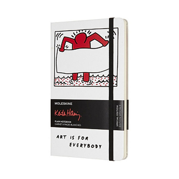 Moleskine Notizbuch - Keith Haring Large/A5, Blanko, Hard Cover, Weiß