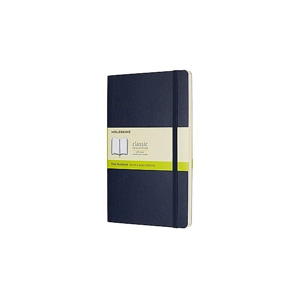 Moleskine Notizbuch Large/A5, Blanko, Soft Cover, Saphir